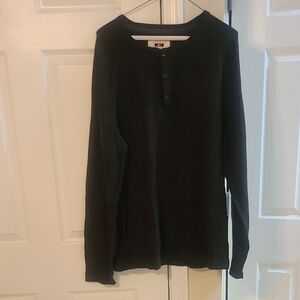 Joseph Abboud Brown XLT Long Sleeve Henley Shirt